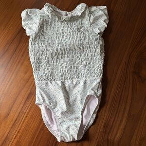 Floral Ruffled Kids One Piece